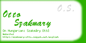 otto szakmary business card